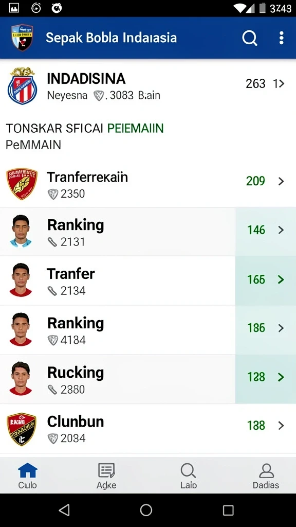 Tampilan utama aplikasi yang mudah dinavigasi.