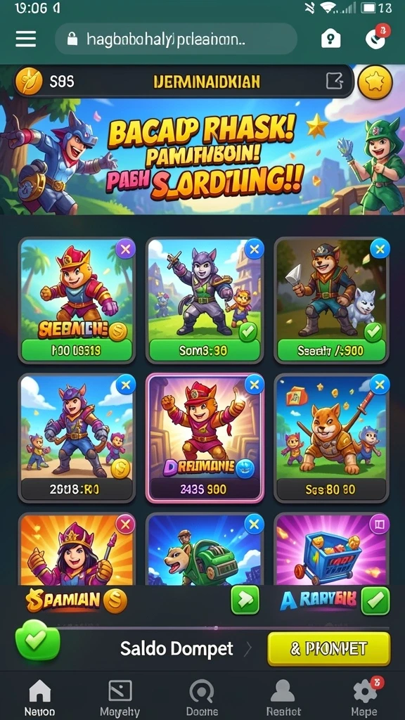 Tampilan permainan yang menawan dan futuristik.