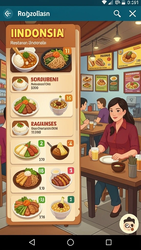 Grafis menawan dengan karakter yang unik.