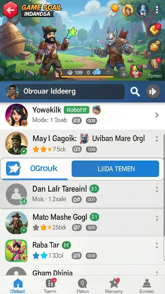 Berbagai pilihan mode permainan yang seru.