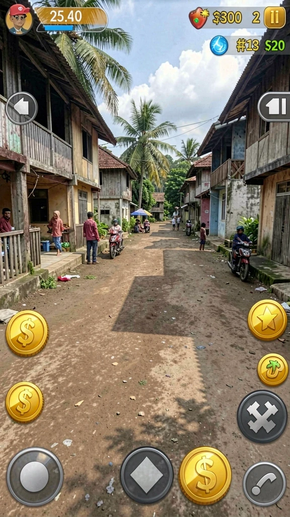 Screenshot menampilkan karakter utama dalam aksi melawan musuh.