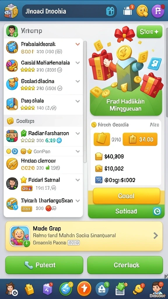 Pengaturan level yang penuh tantangan dan seru.