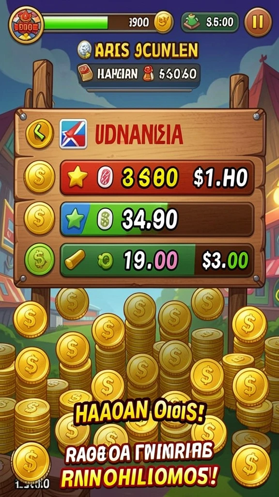 Tampilan menarik dari menu utama game.