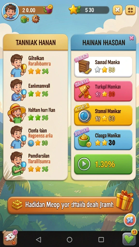 Tangkapan layar menunjukkan karakter utama dalam aksinya.