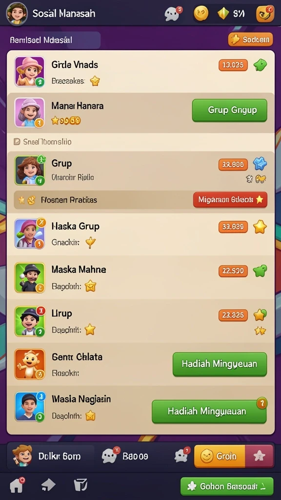 Beragam tema permainan yang menarik untuk dipilih.
